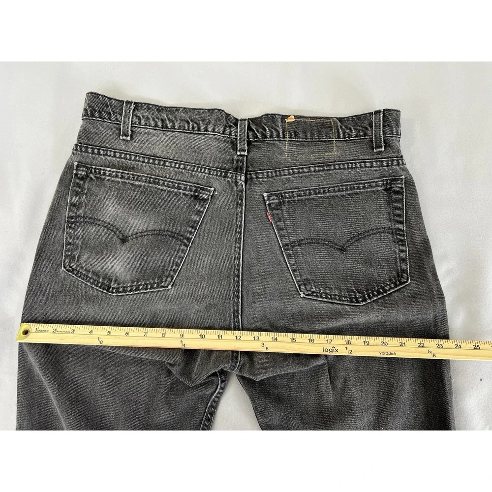 VTG‎ Levis Jeans Mens 38x30 (36x27) 505 Reg Fit Straight Leg Black USA 90s Y2K